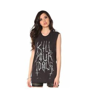 NWT, 24HRS | "Kill Your Idols" Sleeveless Tee - Unisex Large